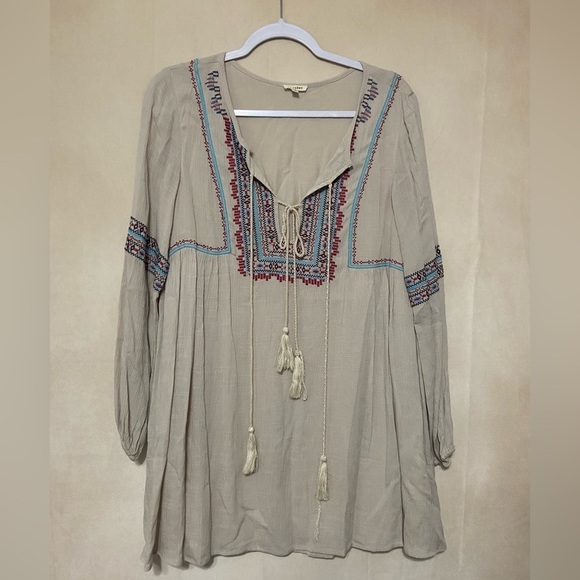 En Creme women's S oversized long sleeve boho southwest tunic/mini dress EUC - Picture 1 of 5
